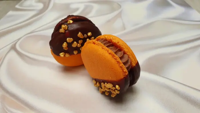 Sinaasappel chocolade macarons