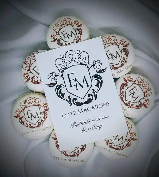 Bedrukte macarons met logo
